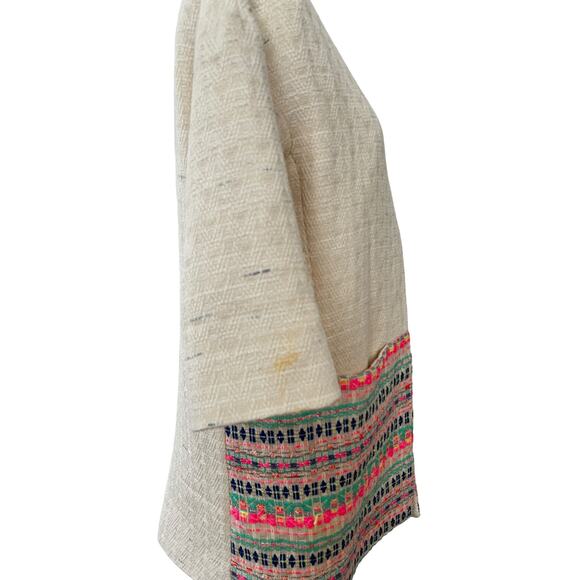 Vilagallo Anthropologie Longline Jacket Cream Textured Made in Spain EUR 38 - Picture 6 of 9